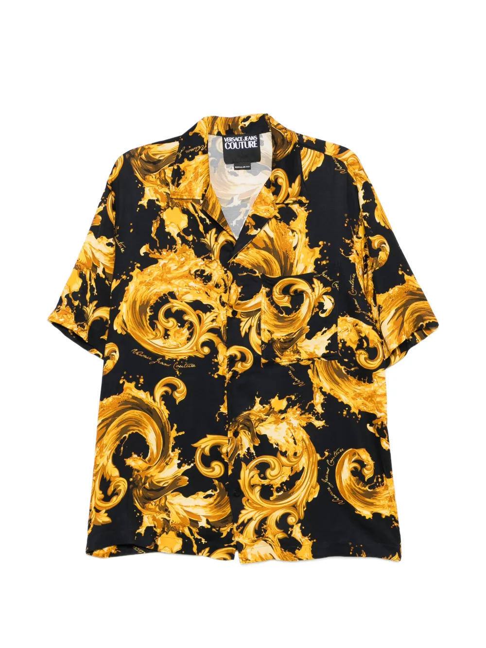 Versace Jeans Couture baroque-print short-sleeve shirt - Oro