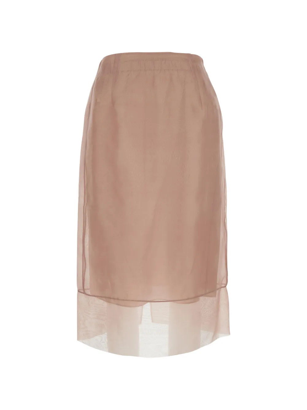 O HUI sheer silk skirt - Rosa