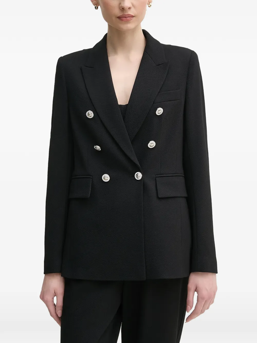 Marc Aurel button double-breasted blazer - Nero