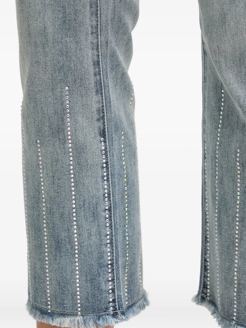 Joseph Ribkoff Jeans met franje en stras detail Blauw