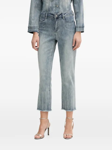 Joseph Ribkoff rhinestone-detail frayed jeans