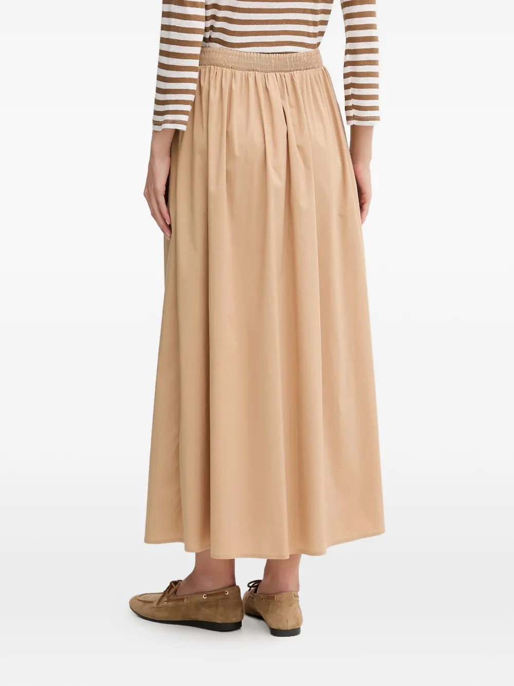  Oui Elasticated Maxi Skirt - Neutrals 