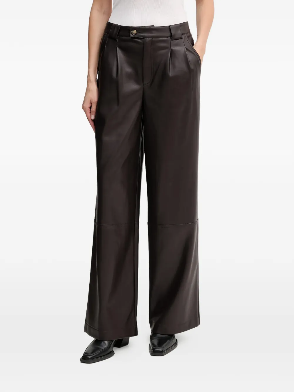 OUI pleated trousers - Marrone