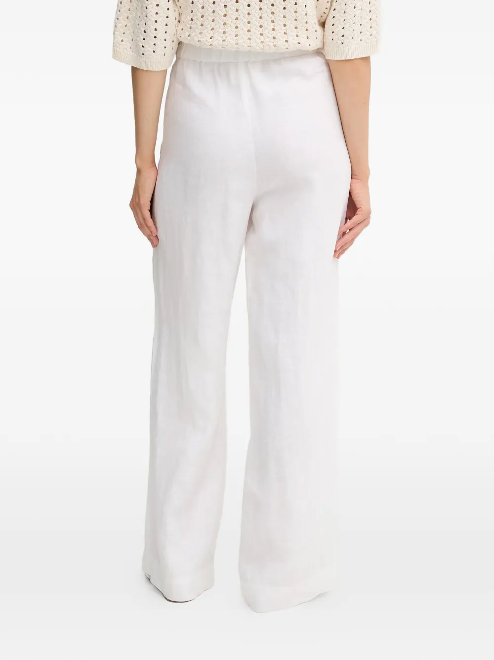  Oui Elasticated Trousers - White 