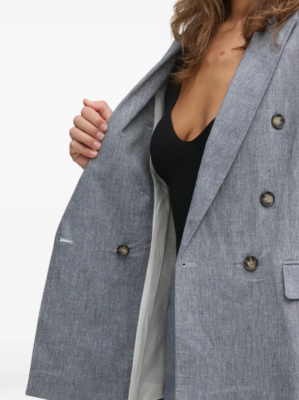 OUI Blazer met dubbele rij knopen Blauw
