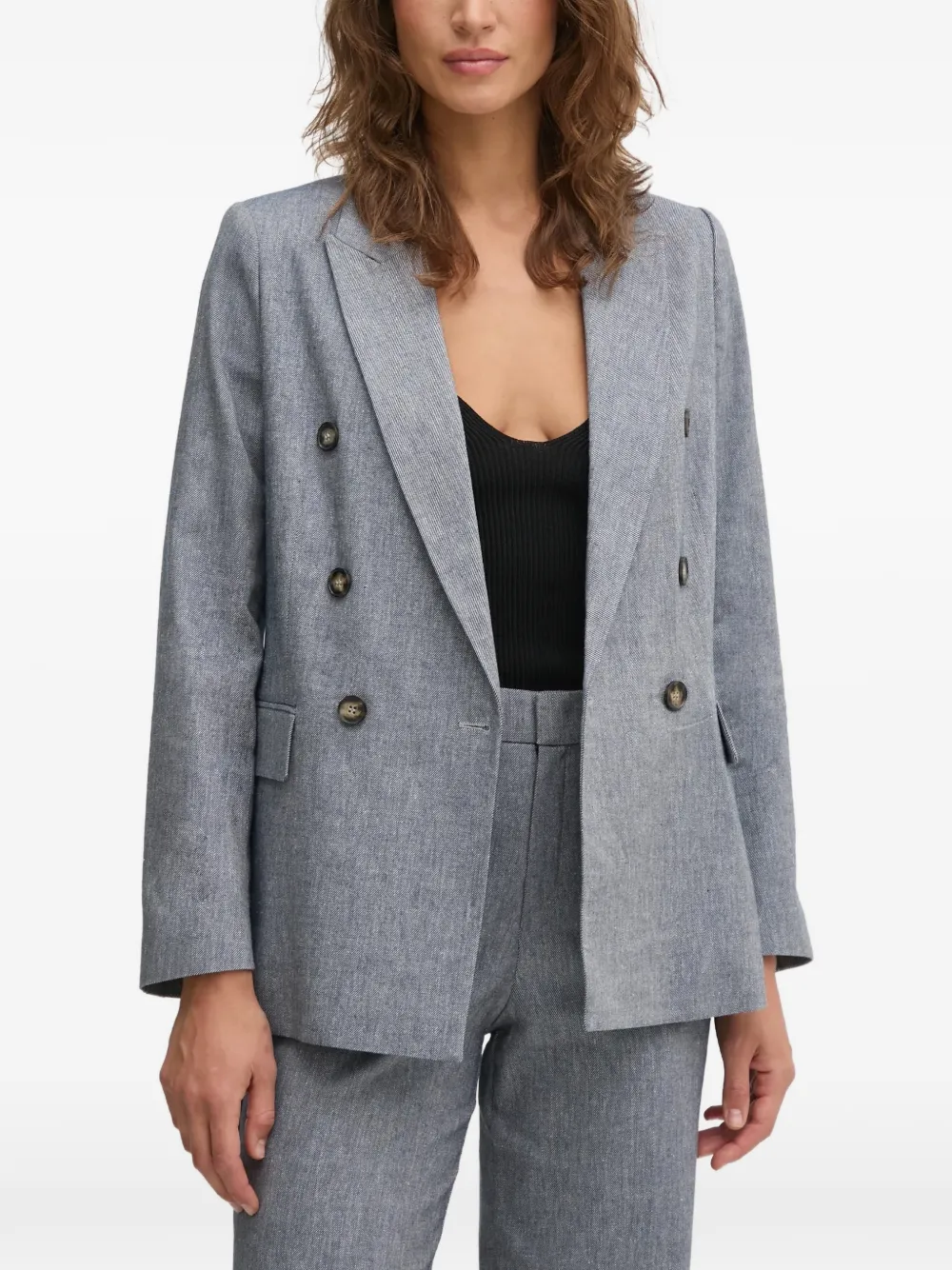 OUI double-breasted blazer - Blu