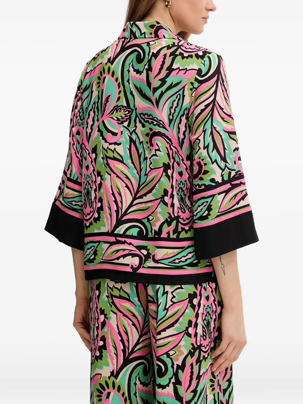  Joseph Ribkoff Patterned Three-quarter-sleeve Top - Neutrals 