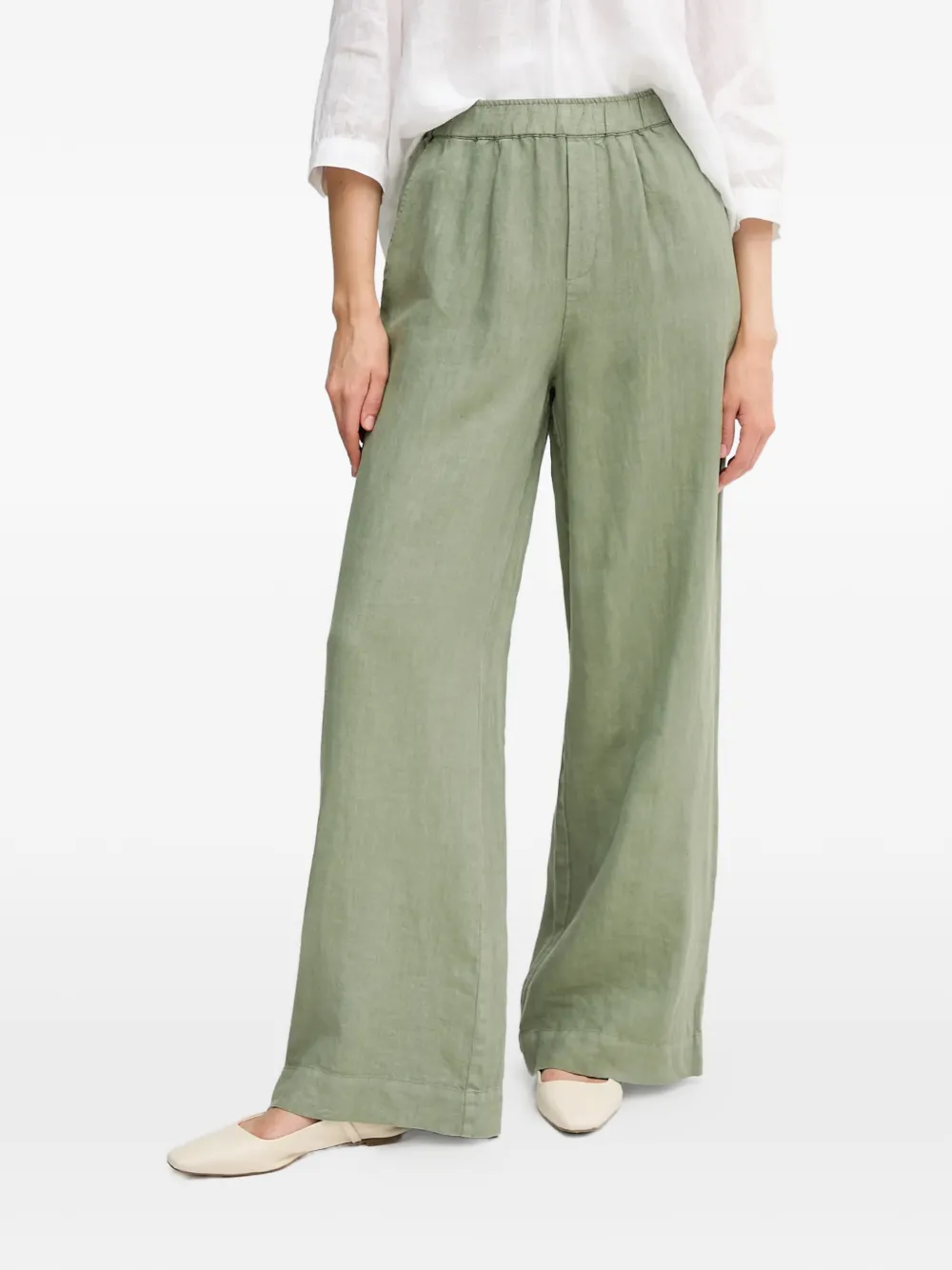 OUI elasticated trousers - Verde