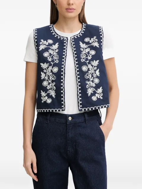 Hoss Intropia floral-embroidered waistcoat
