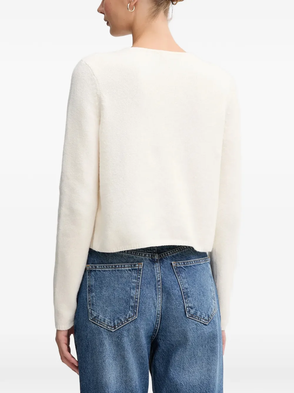  Oui Jersey Con Lazo En El Frente - Blanco 