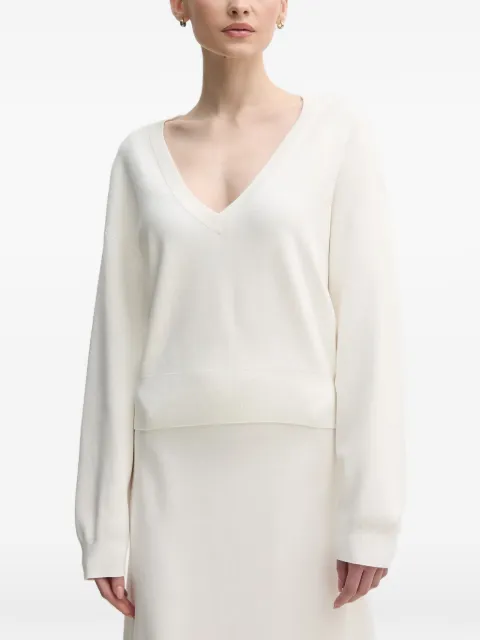 OUI V-neck long-sleeve sweater