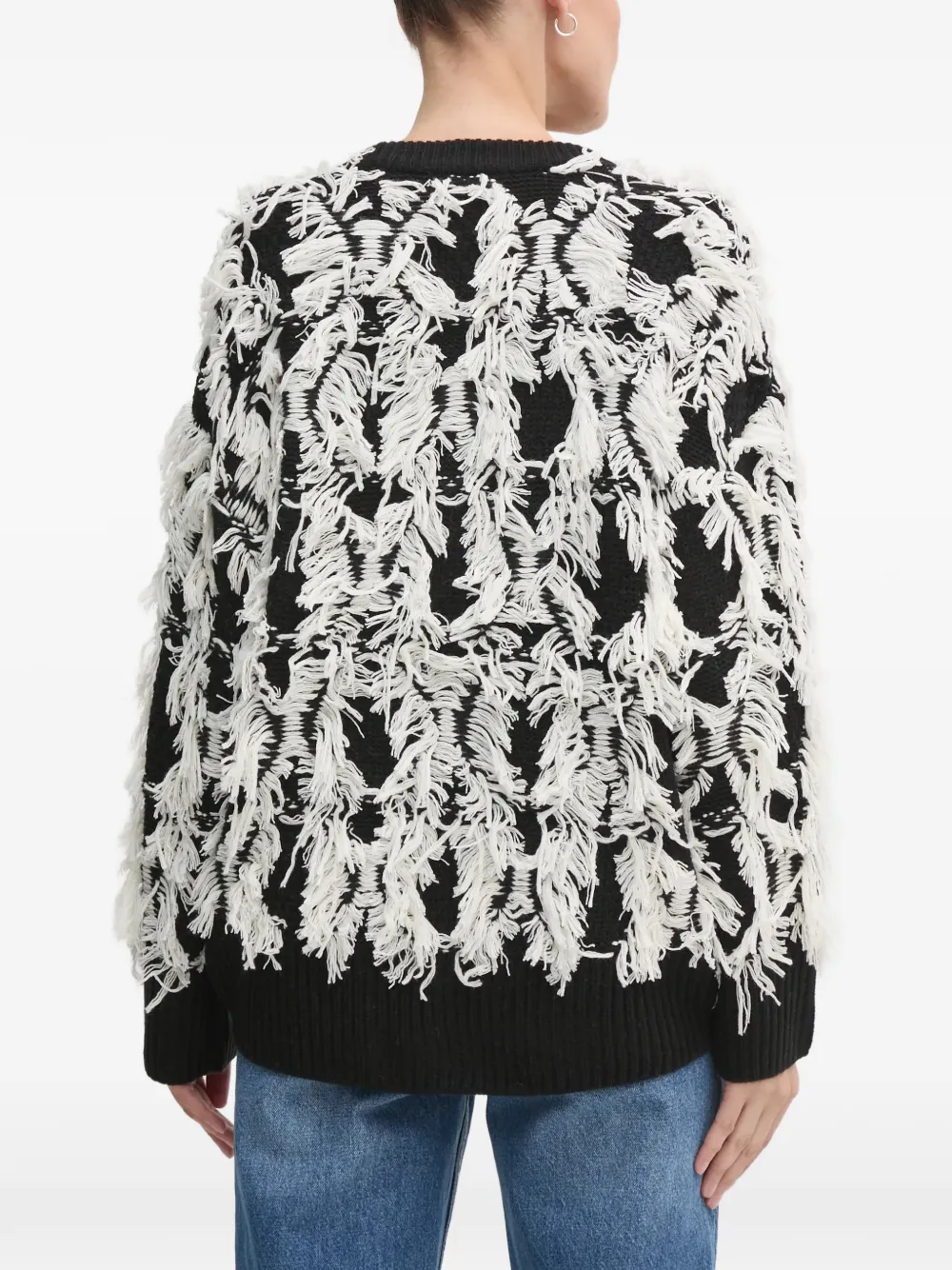  Oui Jersey Con Flecos - Negro 