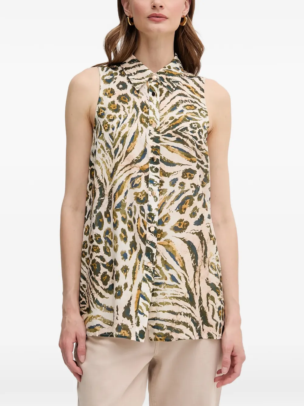 Marc Aurel buttoned sleeveless top - Toni neutri