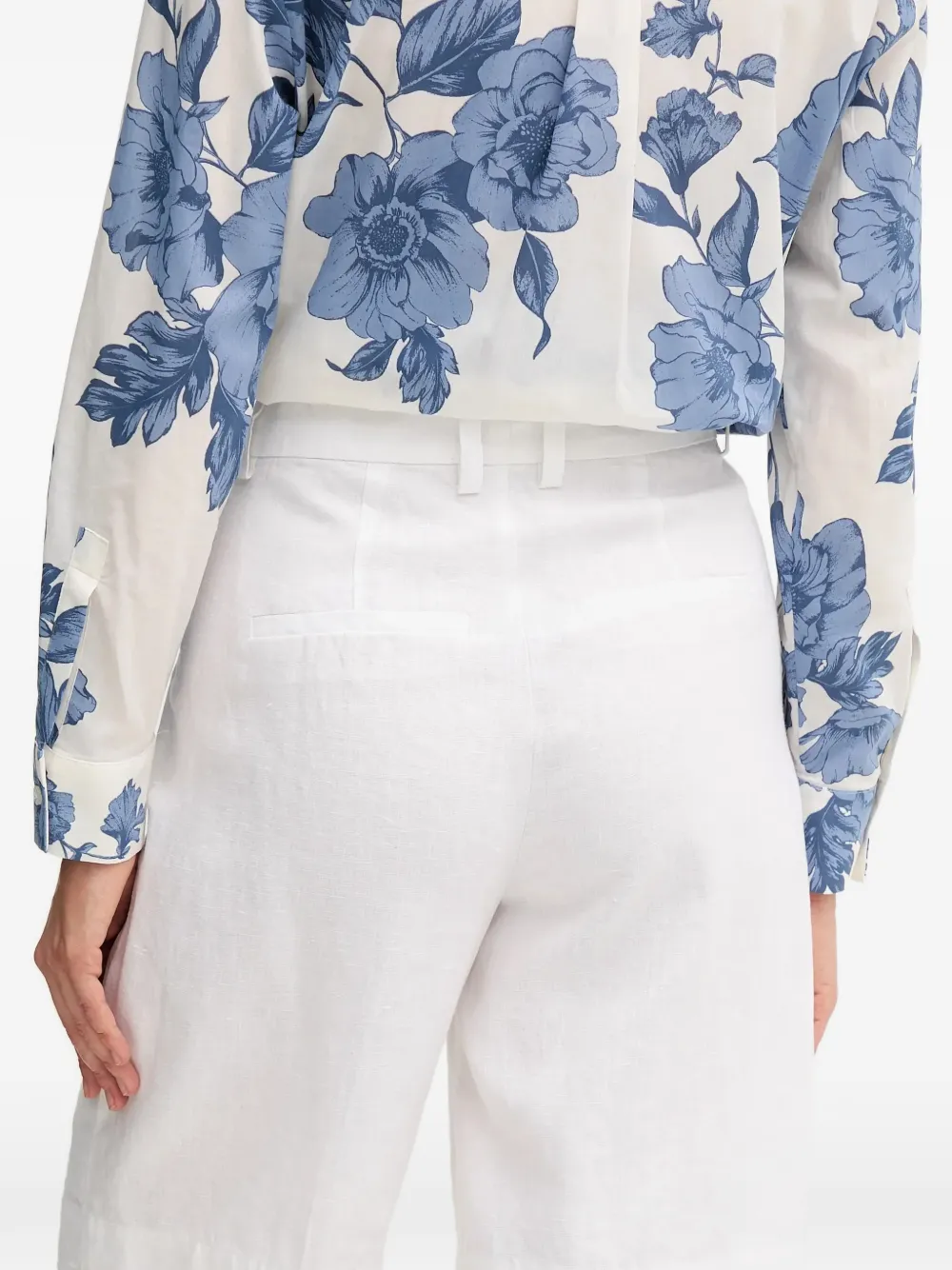  Oui Pleated Shorts - White 