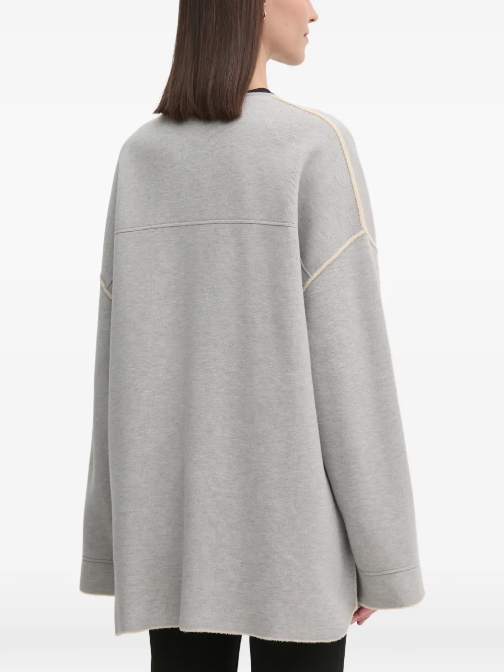  Oui Patch Pocket Cardigan - Grey 