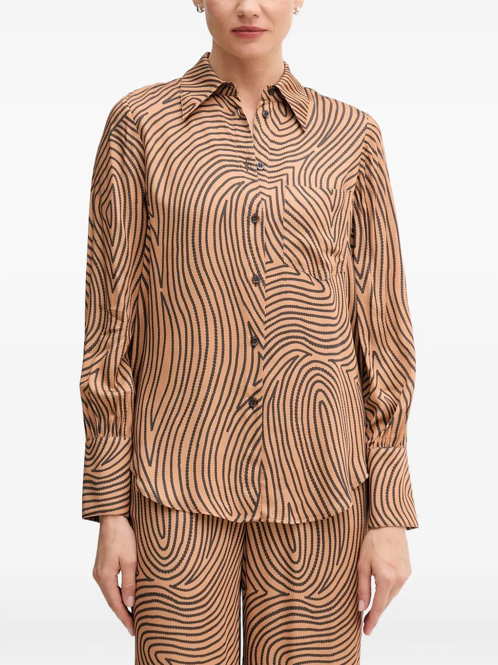 Marc Aurel chest-pocket shirt - Marrone