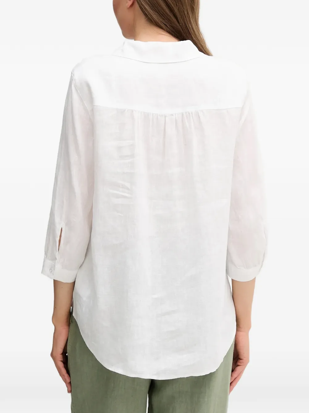  Oui V-neck Shirt - White 