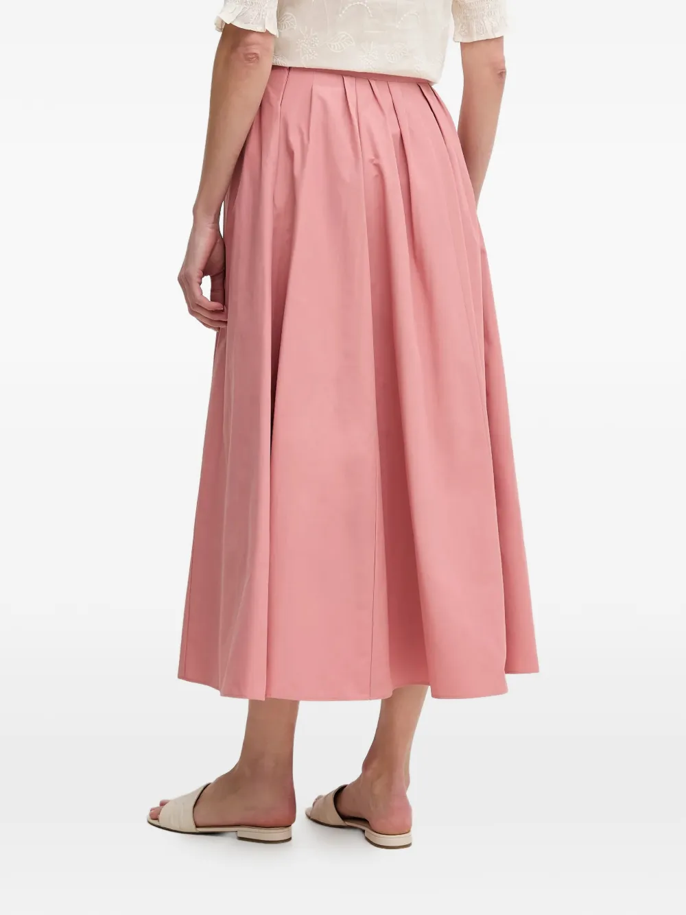  Oui Falda Midi Acampanada - Rosa 