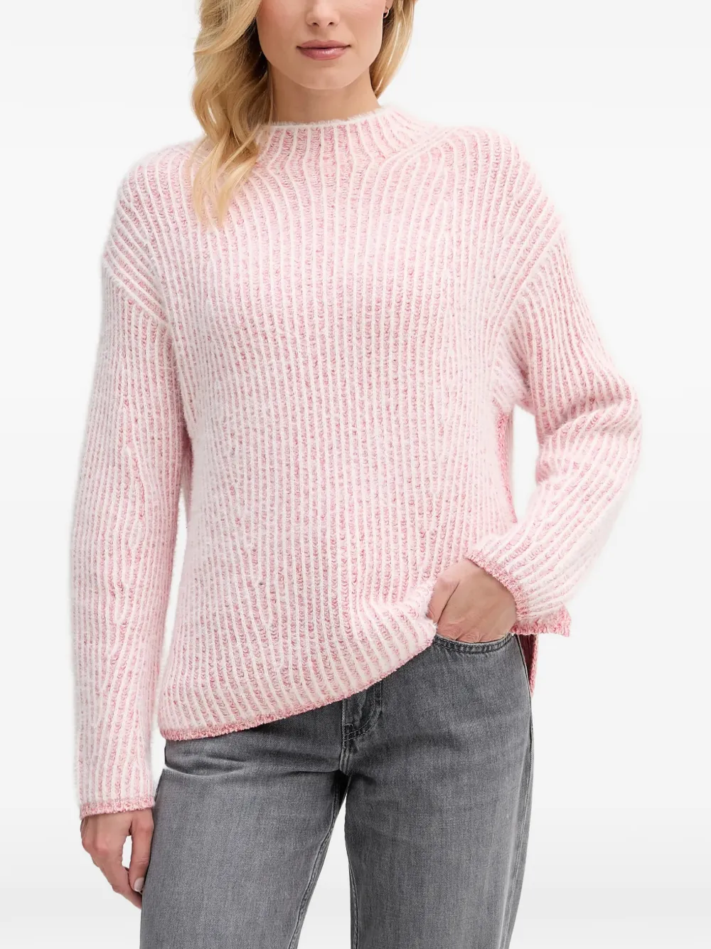 OUI textured knitted sweater - Rosa