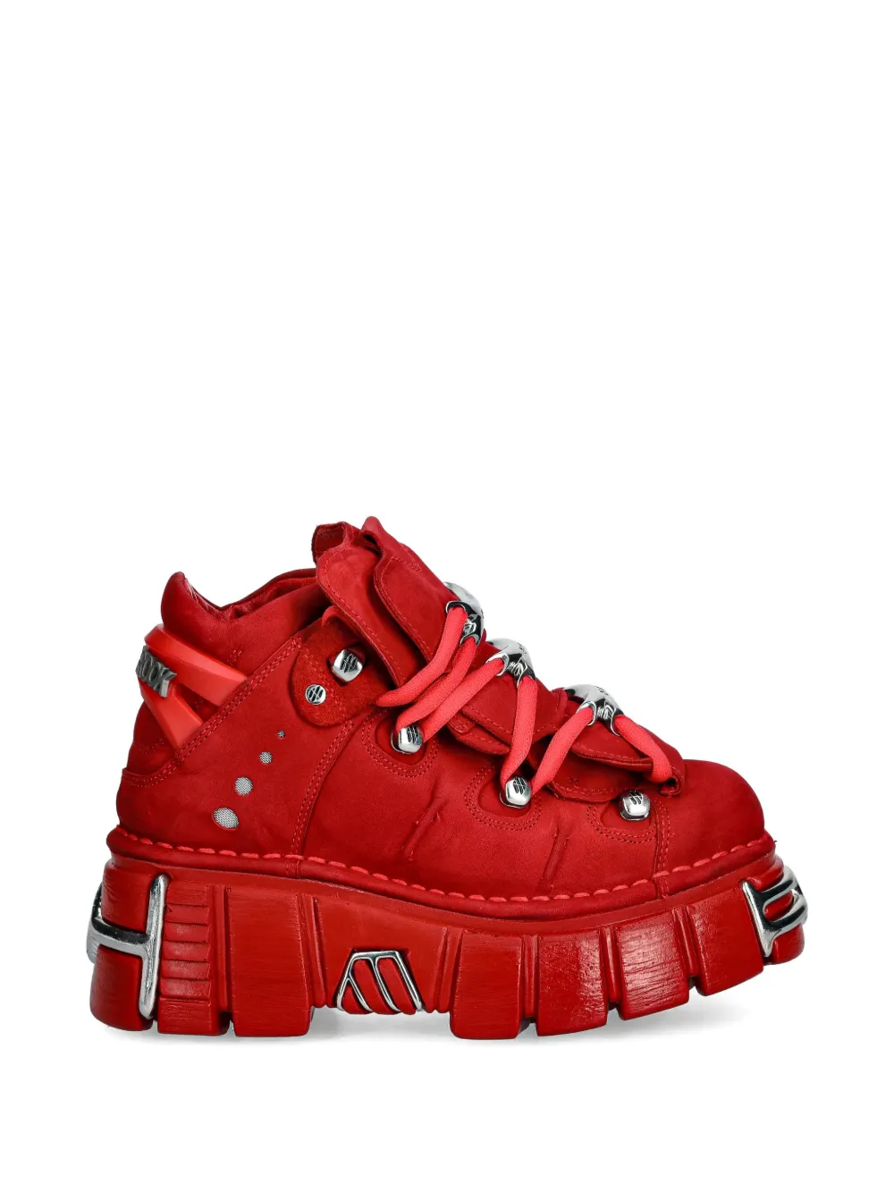 NEW ROCK lace-up hardware sneakers - Rosso