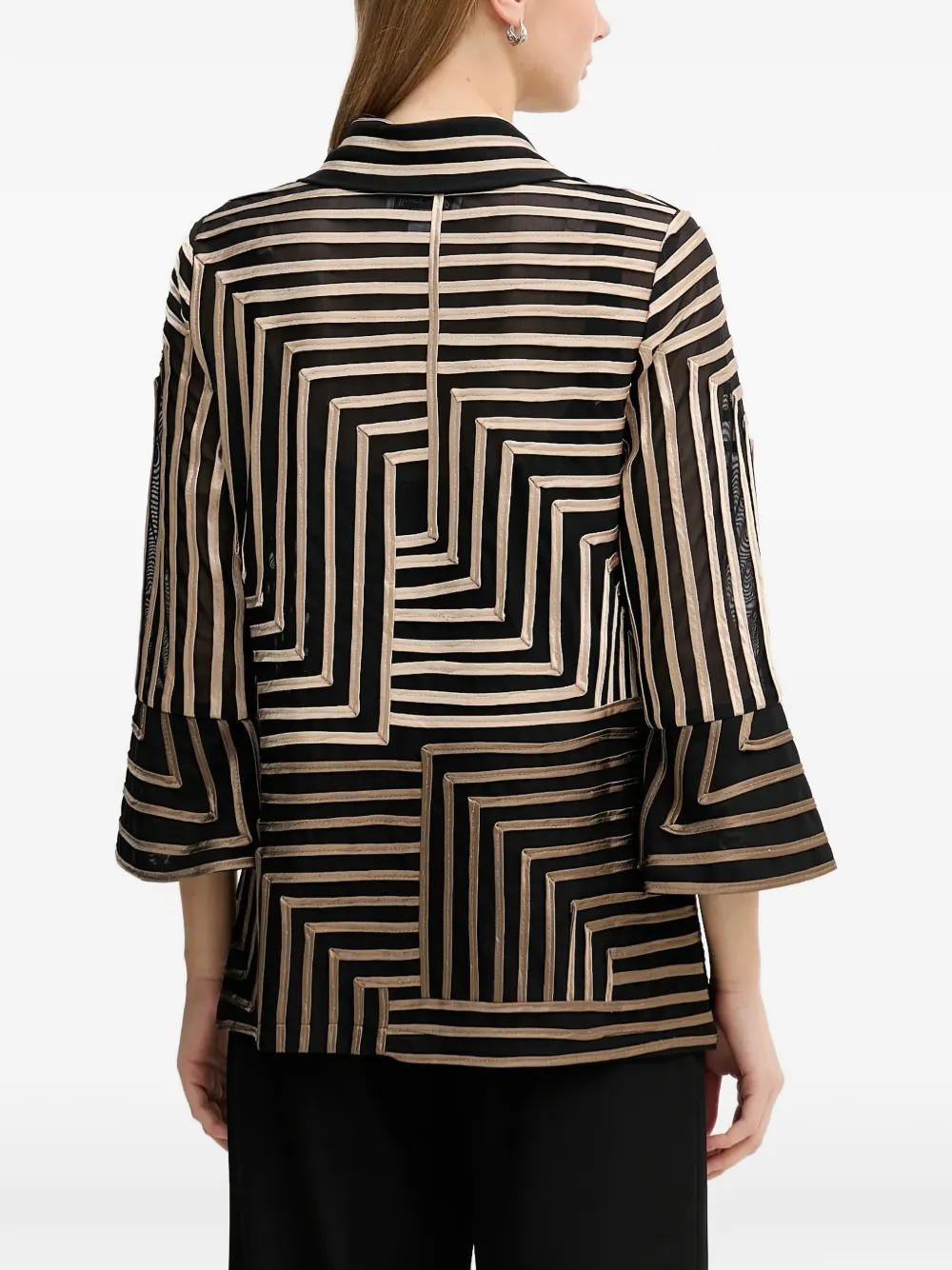  Joseph Ribkoff Geometric-striped Shirt - Black 