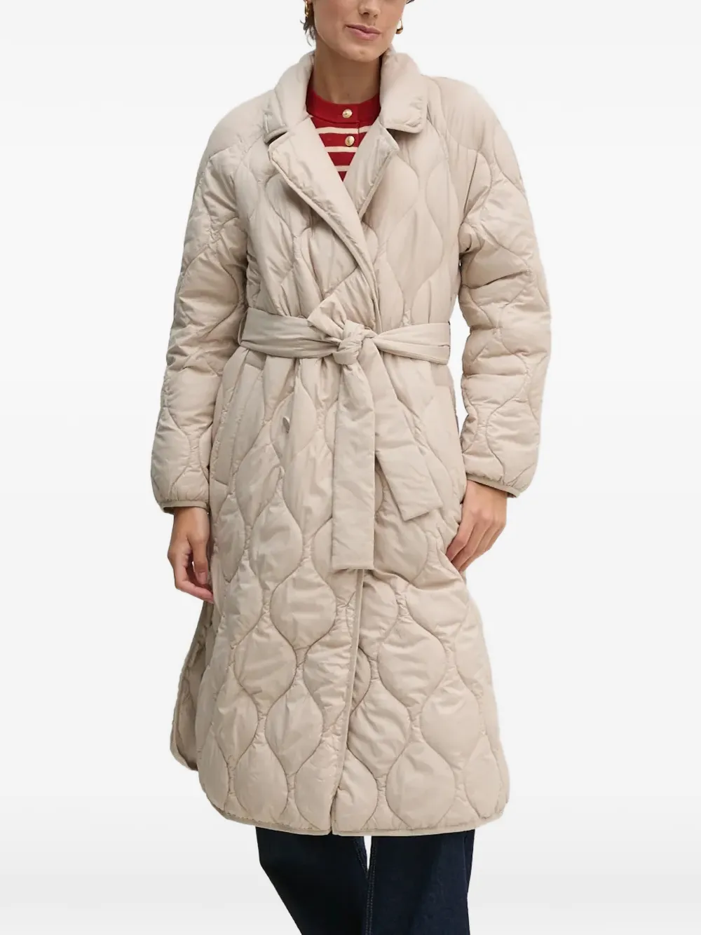 OUI belted quilted coat - Toni neutri