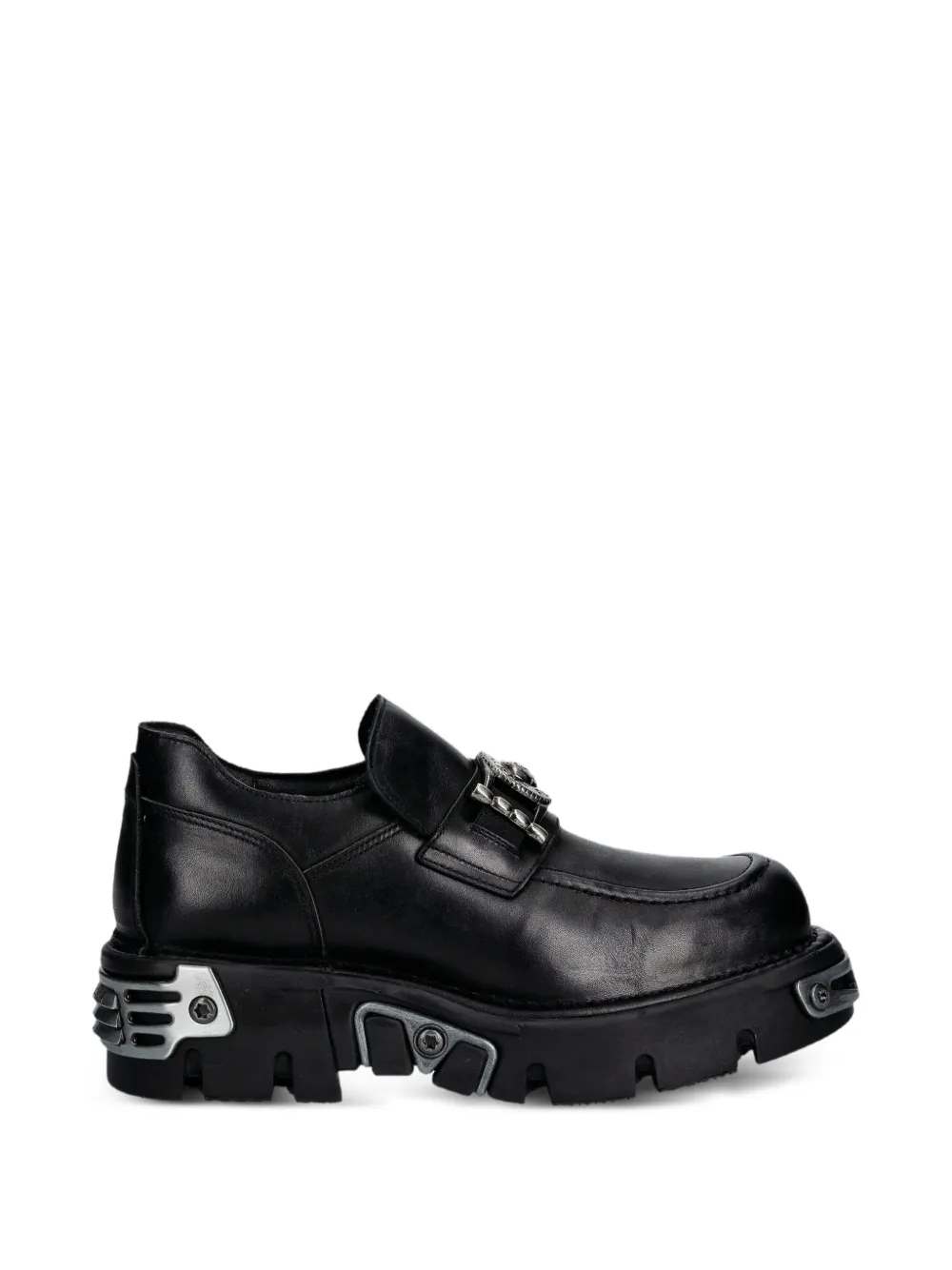 NEW ROCK embellishment loafers - Nero