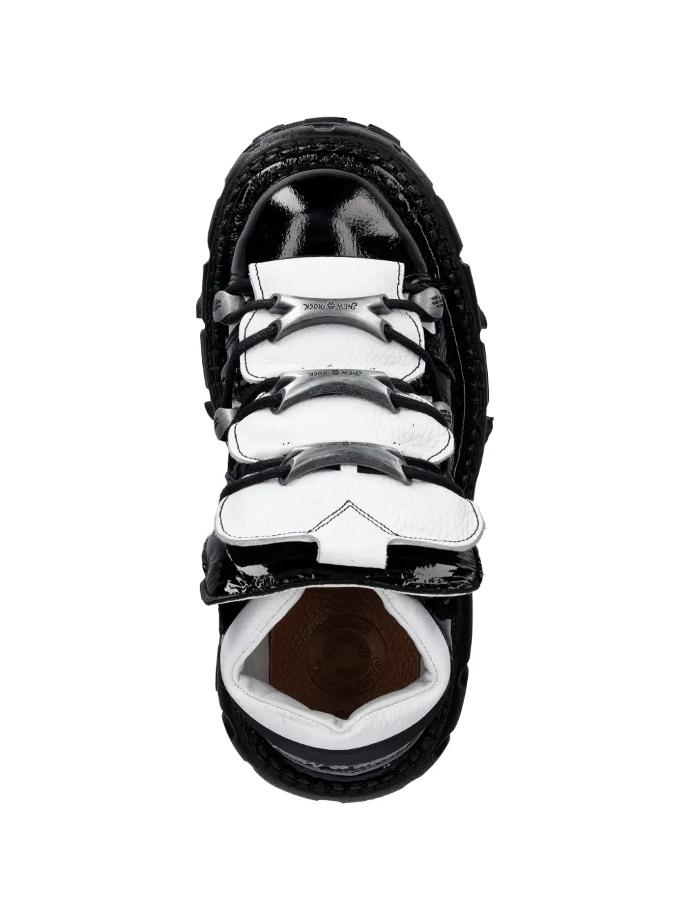 NEW ROCK platform metal detail sneakers Zwart