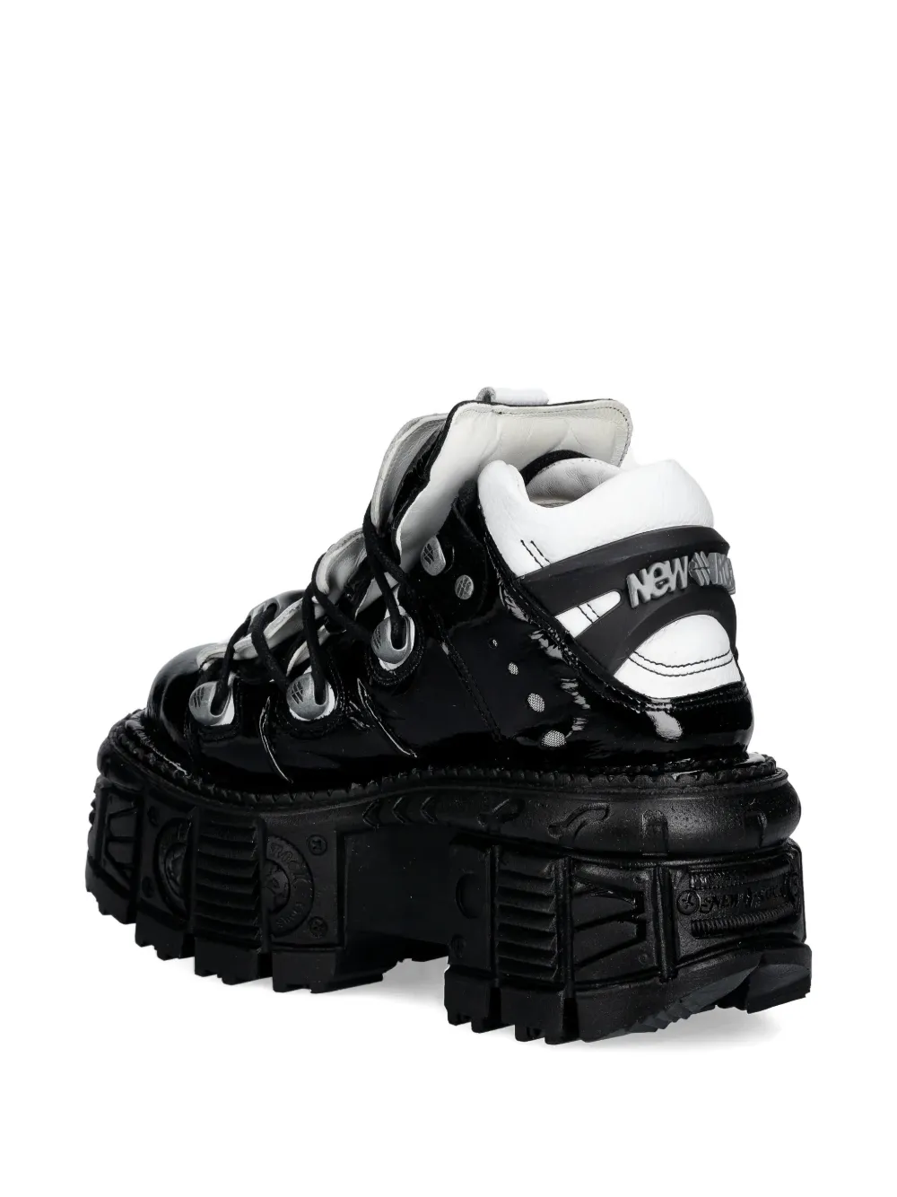 NEW ROCK platform metal detail sneakers Zwart