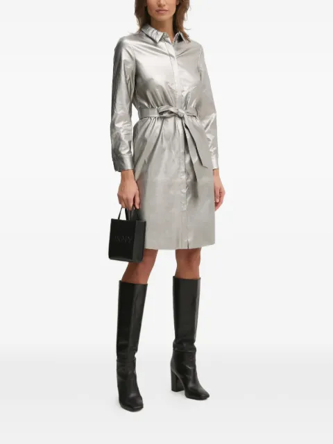 OUI belted mini shirt dress