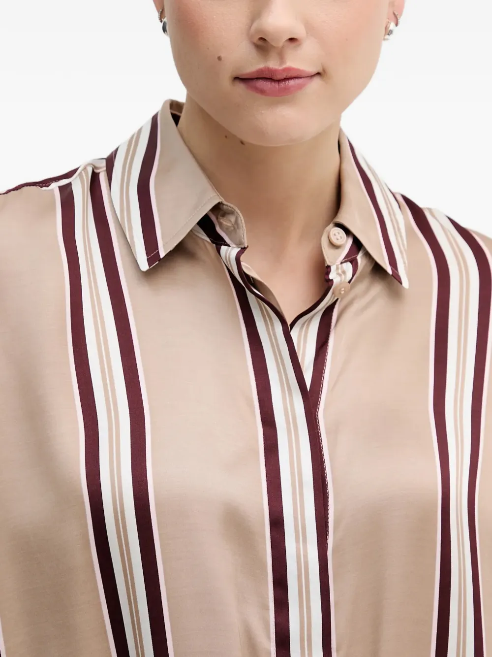 Marc Aurel Gestreept blouse Beige