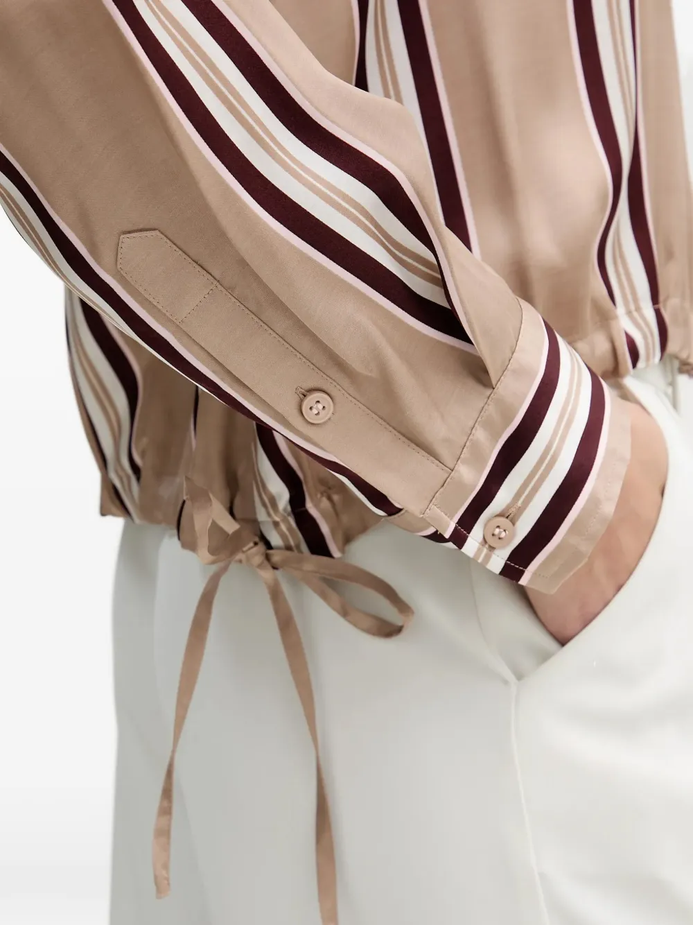 Marc Aurel Gestreept blouse Beige