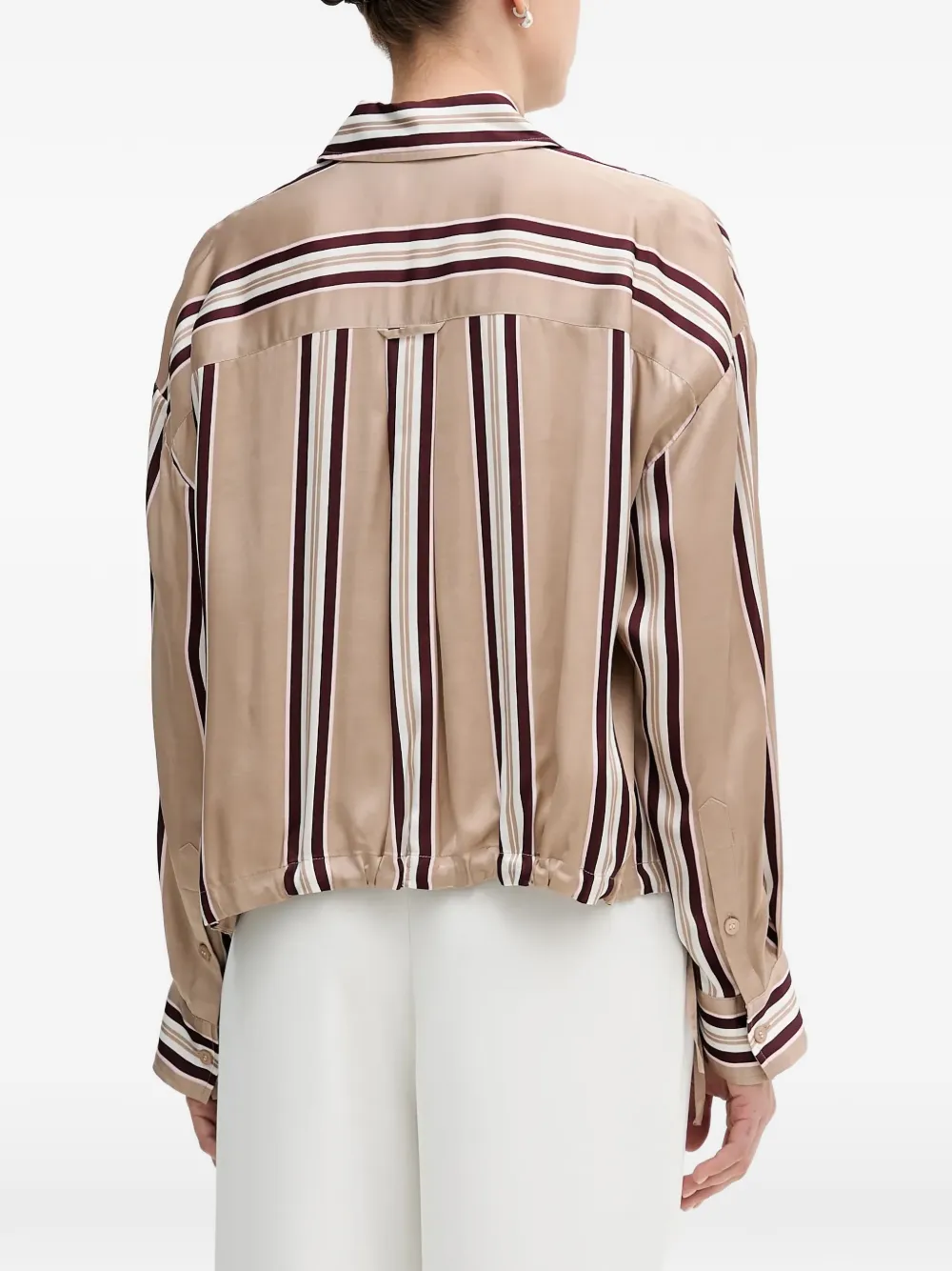  Marc Aurel Striped Button-up Shirt - Neutrals 