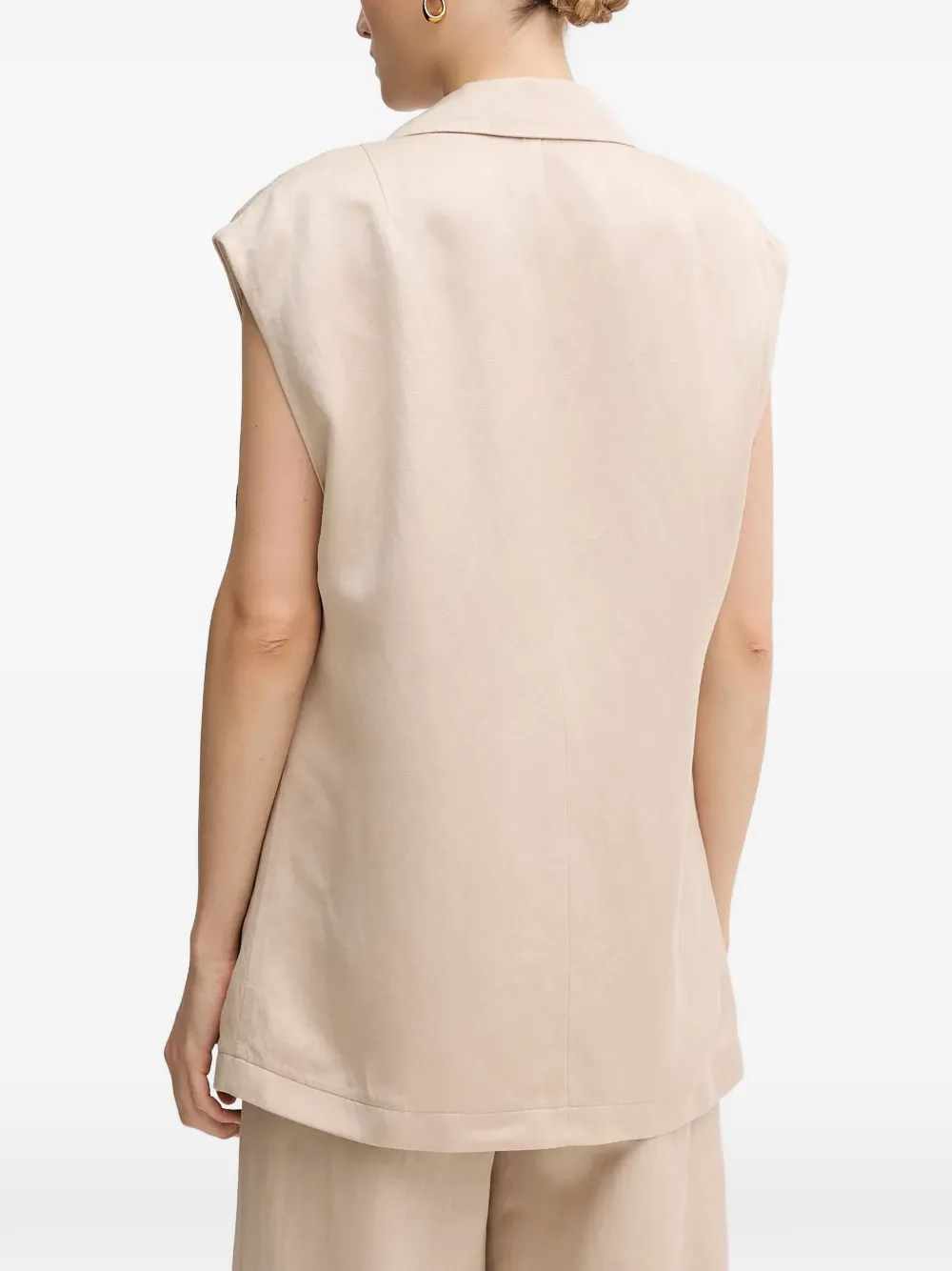  Marc Aurel Sleeveless Single-breasted Blazer - Neutrals 