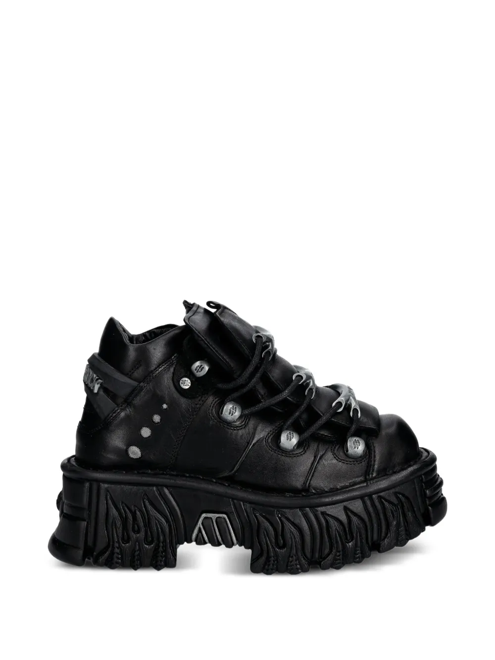 NEW ROCK lace-up platform sneakers - Nero