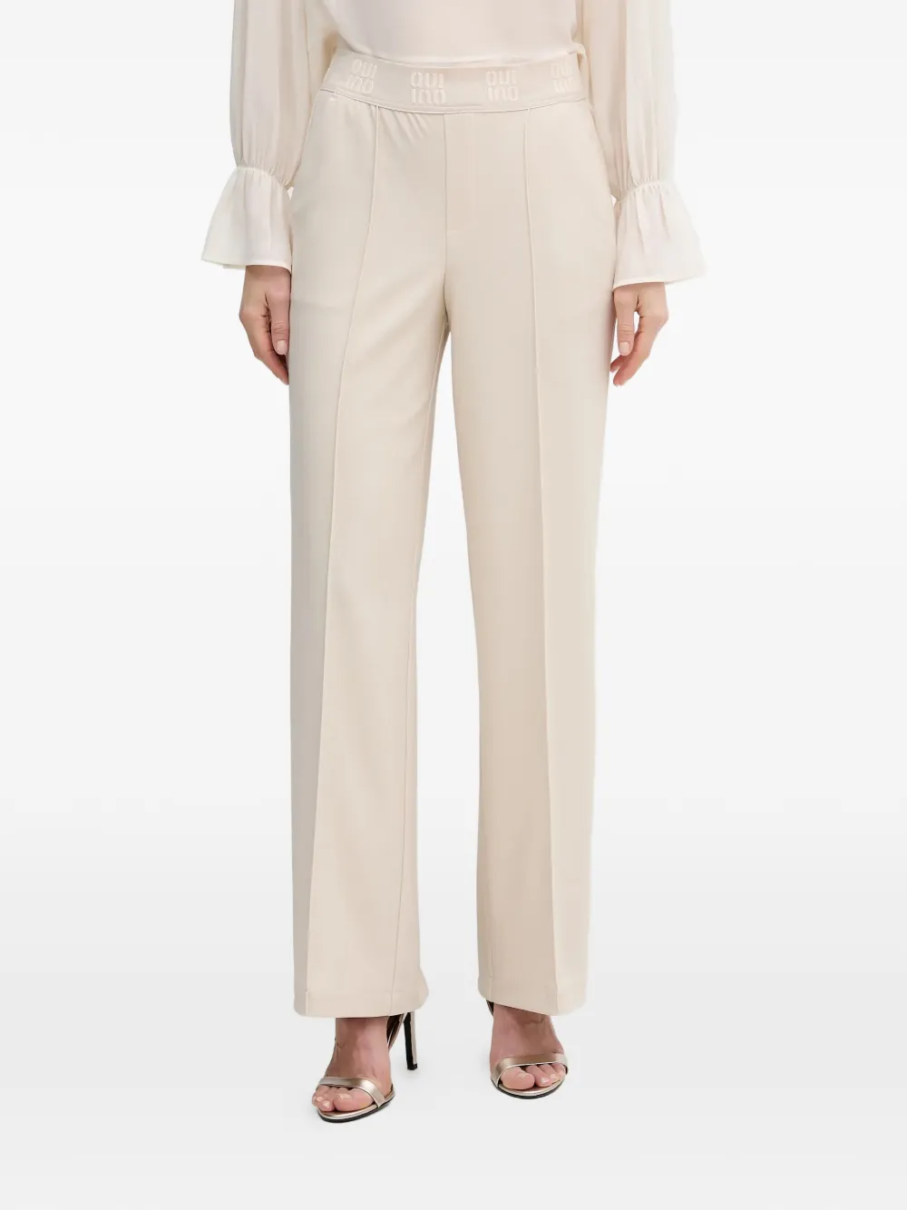 OUI logo trousers - Toni neutri