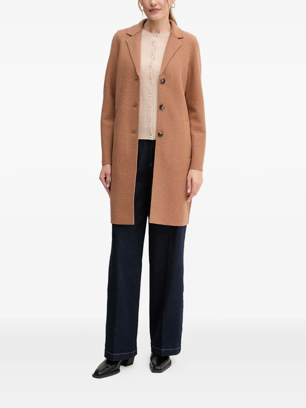  Oui Single-breasted Coat - Brown 