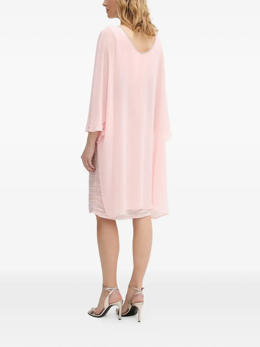 Joseph Ribkoff Geplooide midi-jurk met stras detail Roze