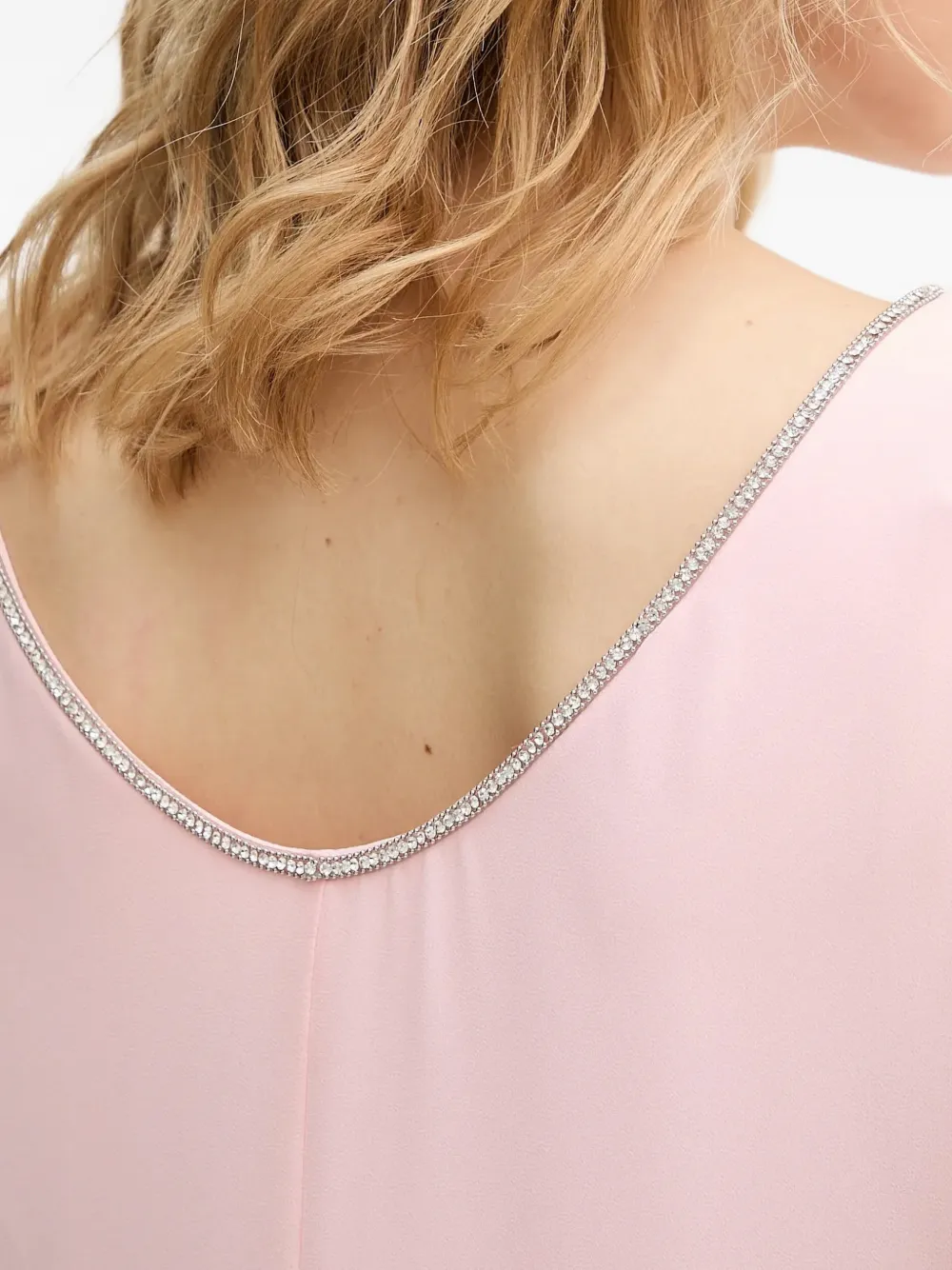 Joseph Ribkoff Geplooide midi-jurk met stras detail Roze