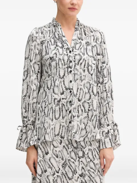 Marc Aurel Gerüschtes Hemd mit Schlangen-Print