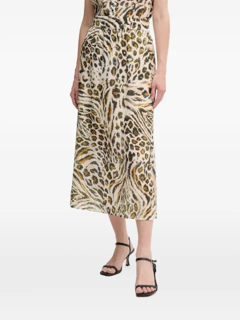 Marc Aurel falda midi con animal print