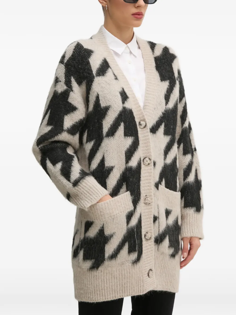 OUI houndstooth button cardigan - Toni neutri