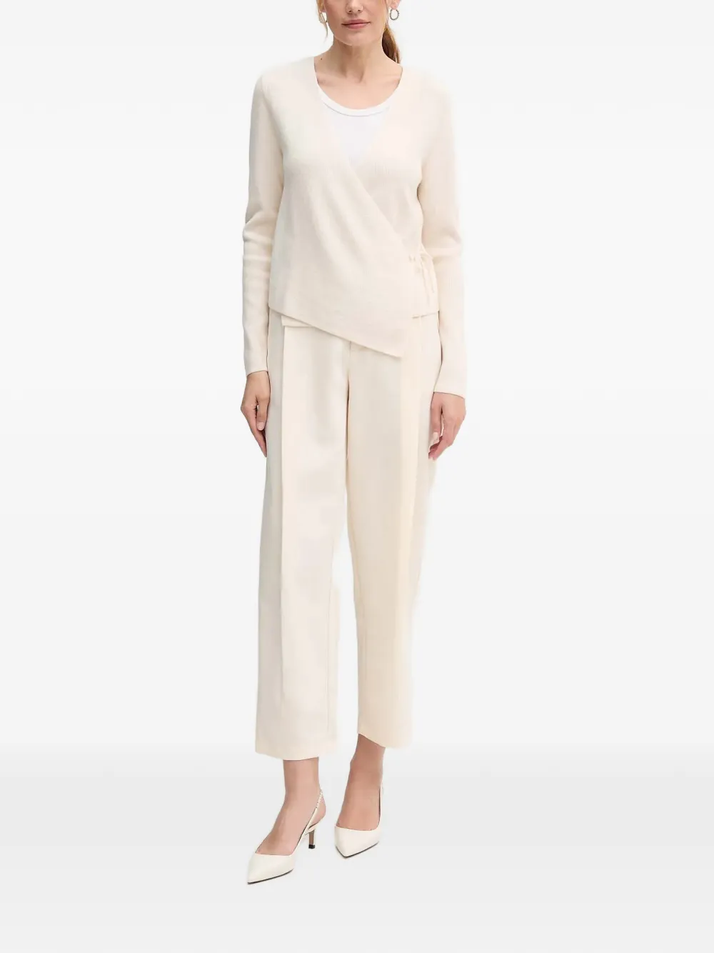  Oui Pleated Trousers - Neutrals 