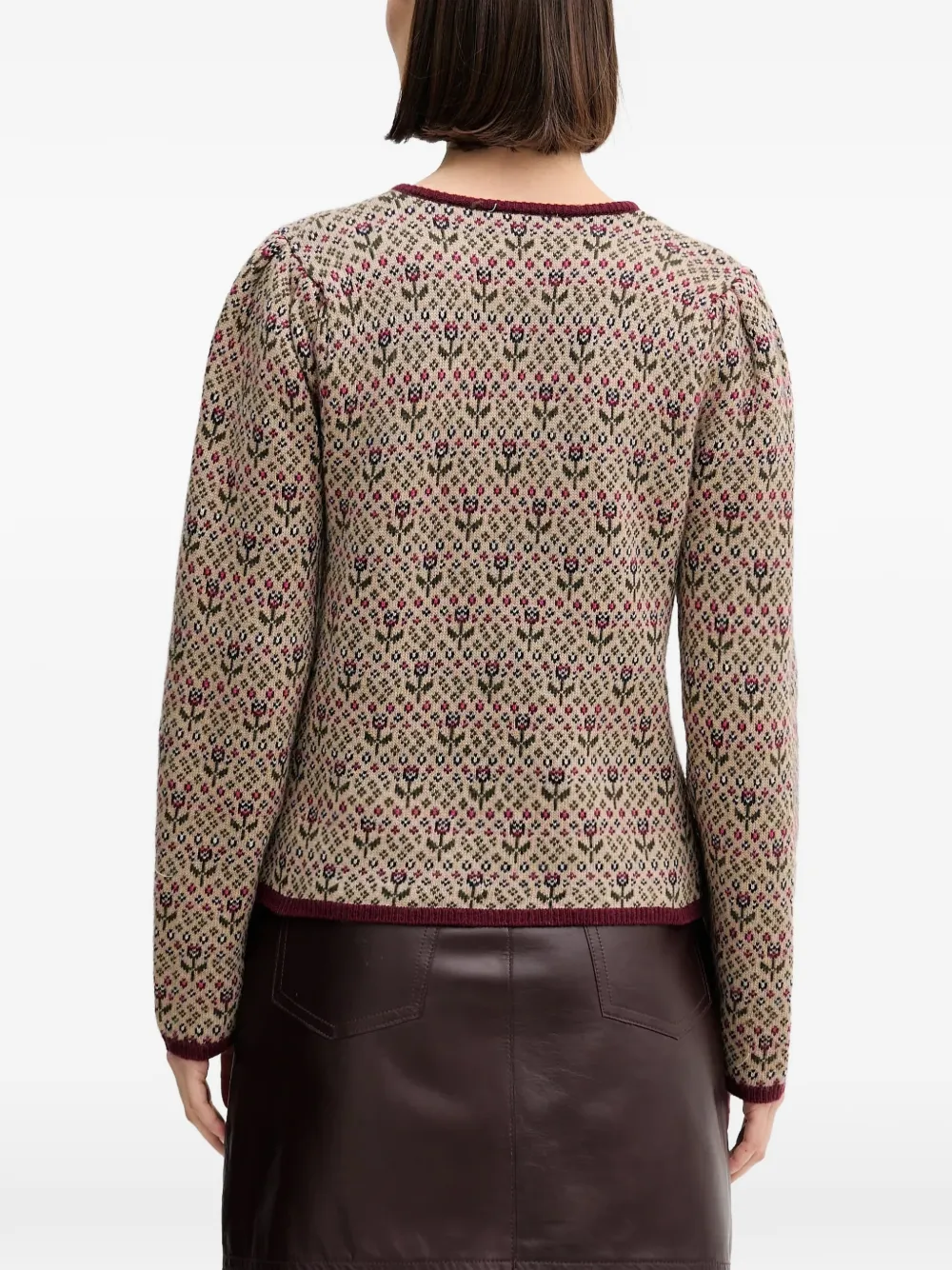 Hoss Intropia Floral Button Cardigan - Neutrals 