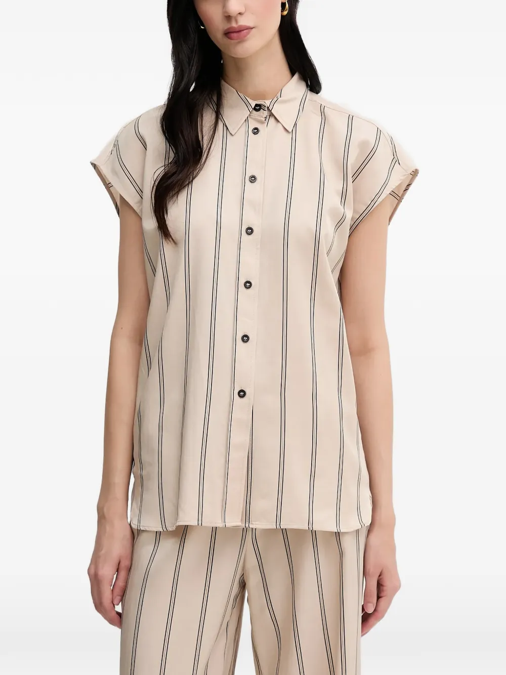 Marc Aurel striped buttoned top - Toni neutri
