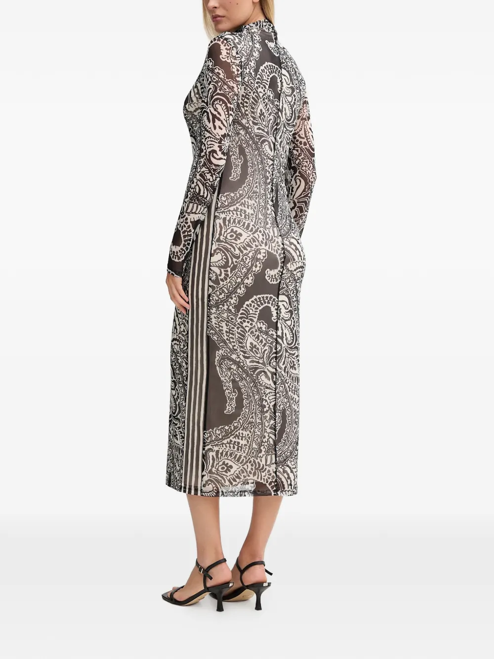  Marc Aurel Patterned Midi Dress - Black 
