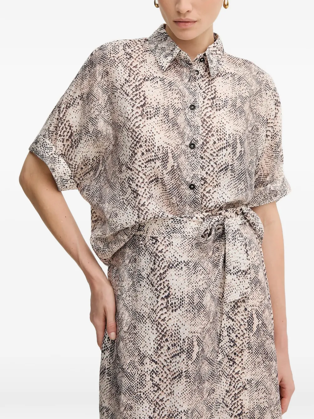 Marc Aurel buttoned patterned shirt - Toni neutri