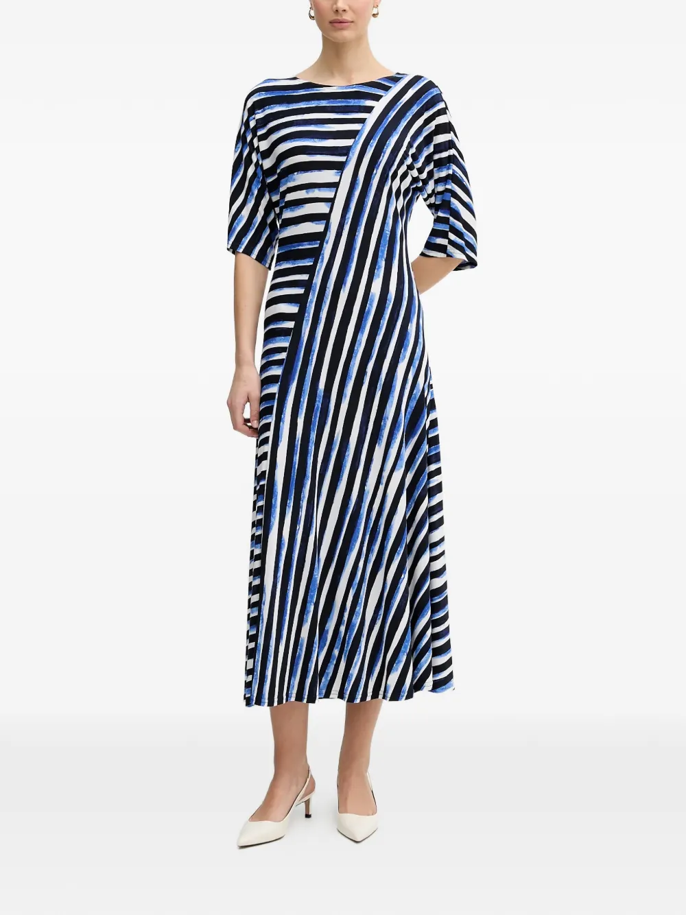 Joseph Ribkoff striped midi dress - Bianco