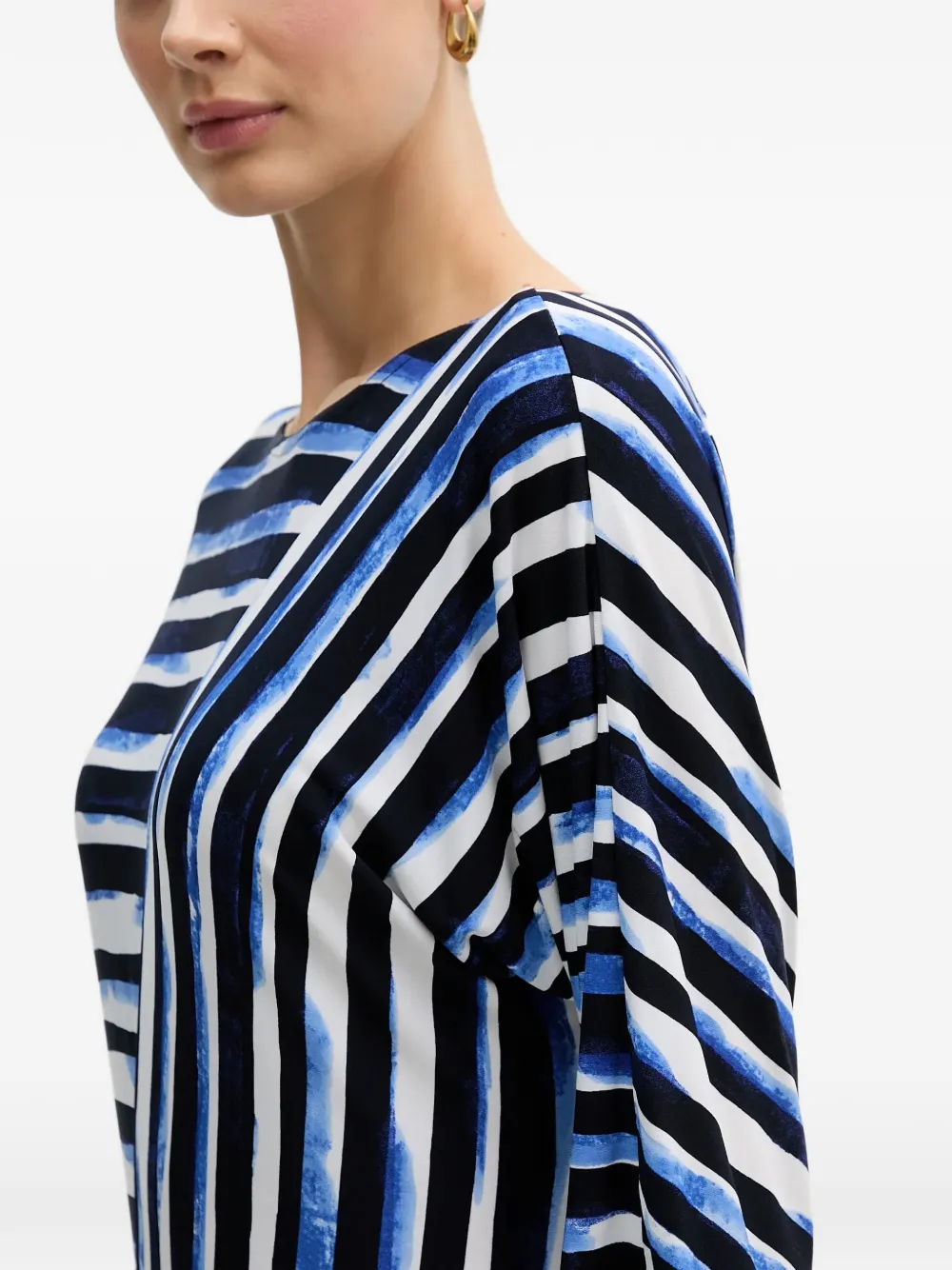 Joseph Ribkoff Gestreepte midi-jurk Wit