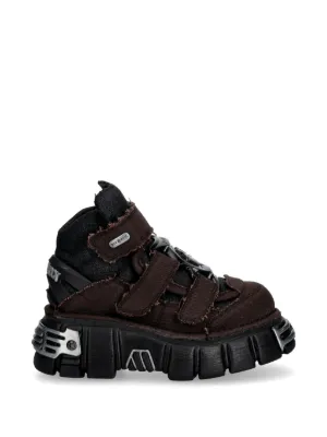 NEW ROCK M-WALL106-S10 Metal Detail Boots | Black | FARFETCH CA